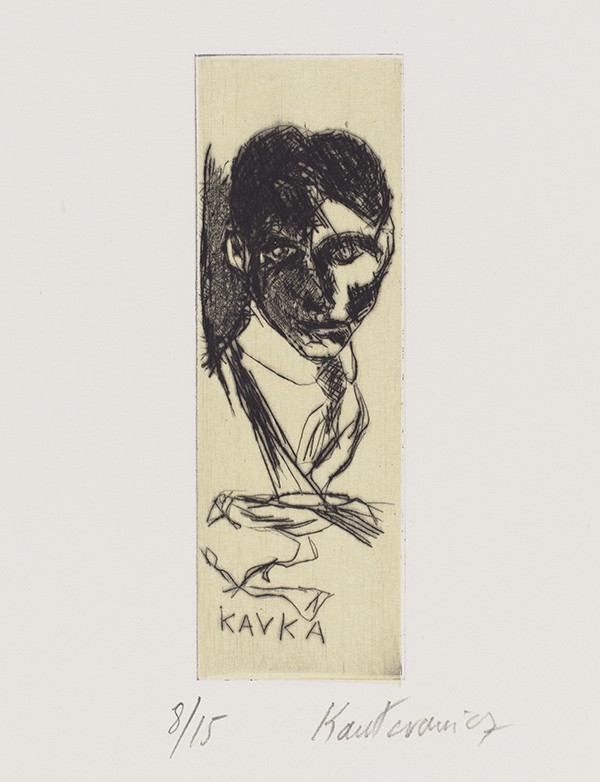 KANTOROWICZ Serge Portrait de Kafka Pointe sèche originale signée par l'artiste tirage à 15 exemplaires numérotés