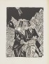 BIRGA Sergio L’Exécution. Der Prozess de Kafka. Il Processo 1963 Dessin original signé préparatoire pour xylographie originale