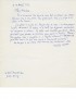 ROBERT Marthe Lettre à propos de Préparatifs de noce à la campagne 1956 lettre autographe signée adressée à Raymond Queneau