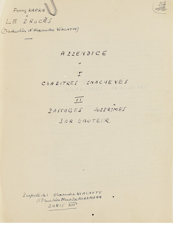 KAFKA (Franz)