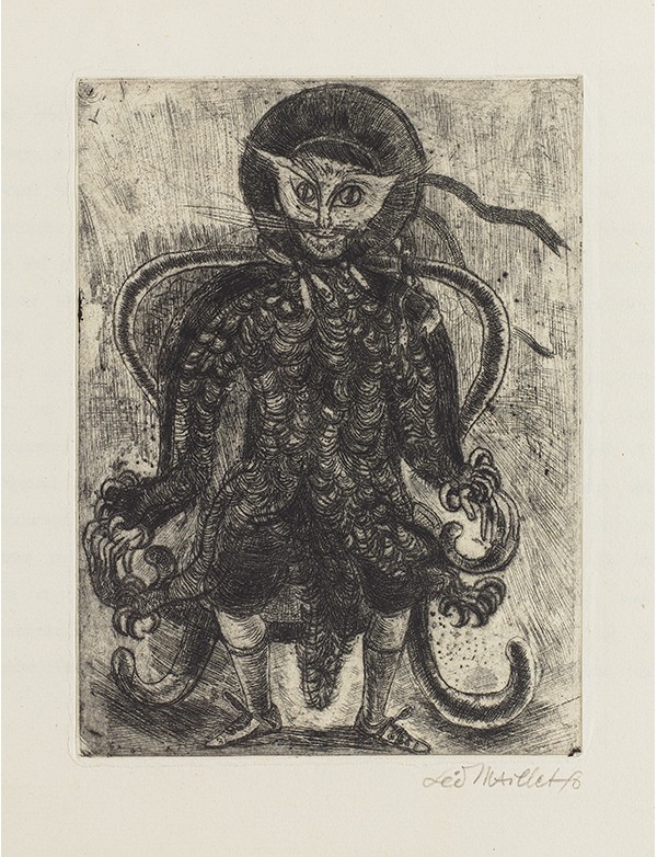 MAILLET Leo KAFKA Franz Eine Kreuzung 1950 édition illustrée de 6 eaux fortes originales reliure souple à décor en veau estampé 