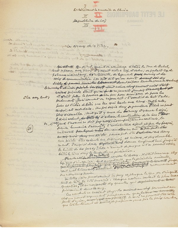 KAFKA Franz La Muraille de Chine et autres récits 1950 Manuscrits relatifs à la préparation des traduction d'Alexandre Vialatte