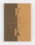 BONS Jan KAFKA Franz Das Stadtwappen 1943 édition clandestine lithographies originales dessin reliures de Renaud Vernier