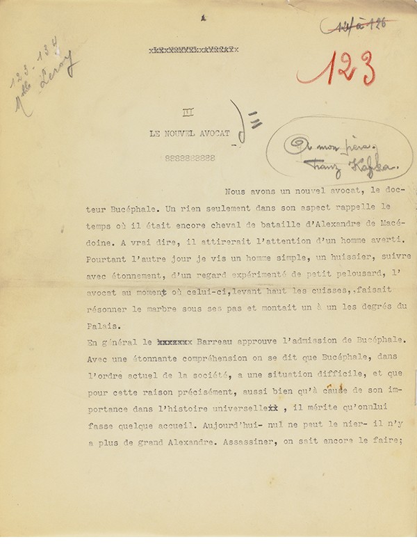 KAFKA Franz La Métamorphose Le Verdict Un médecin de campagne 1938 Tapuscrit complet traduction Alexandre Vialatte corrections