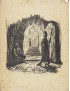 FRONIUS Hans Vor dem Gesetz 1935 gravure originale sur bois signée provenance Max Brod