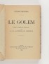 MEYRINK Gustav Le Golem Émile-Paul frères 1929 édition originale française Japon grand papier envoi autographe signé d'Etthofen 