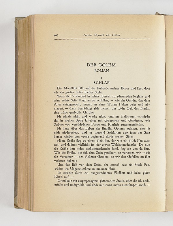 MEYRINK Gustav Der Golem Die weißen Blätter 1913 1914 édition pré-originale reliure éditeur