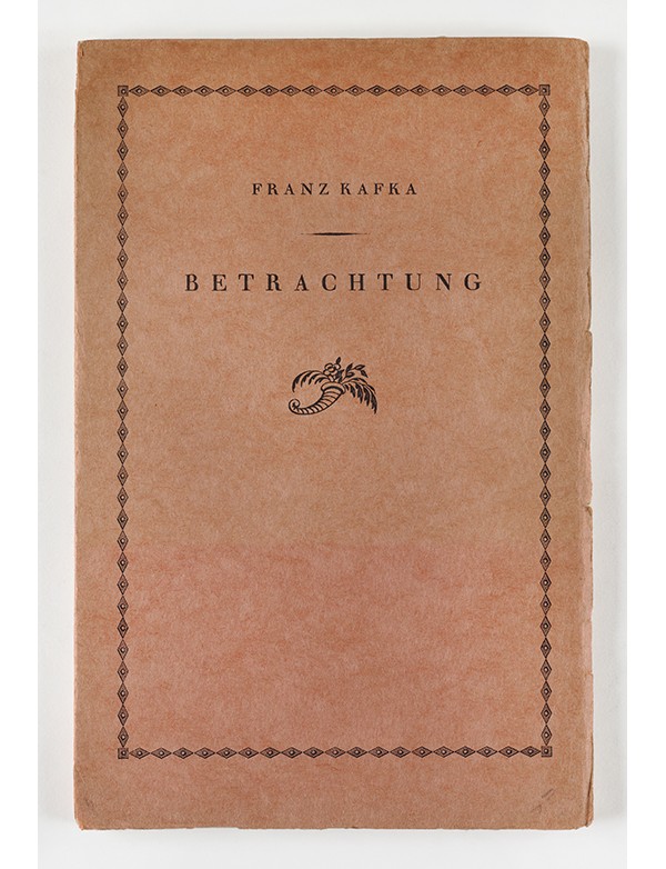 KAFKA Franz Betrachtung Ernst Rowohlt Verlag Kurt Wolff 1913 édition originale 2 exemplaires brochés de premier et second états