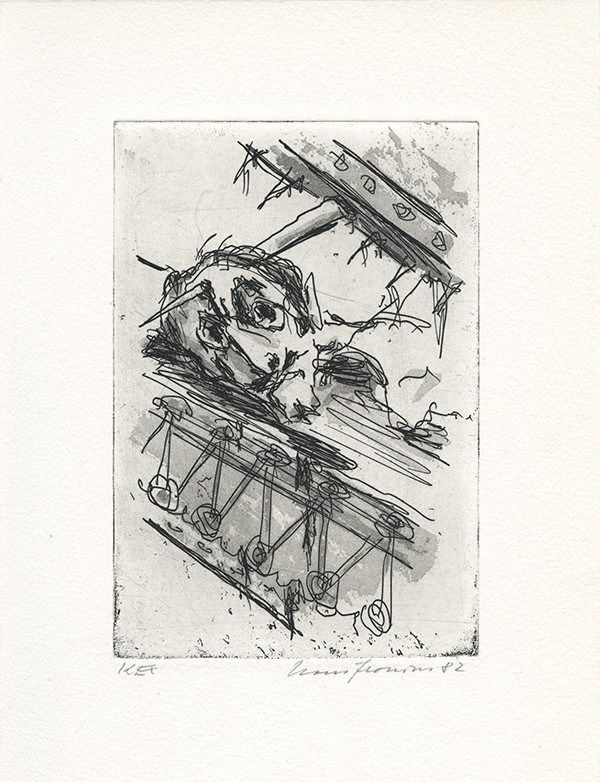 FRONIUS Hans KAFKA Franz In der Strafkolonie Edition E. Hilger 1982 onze dessins tirage A avec une eau forte originale signée