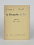 KAFKA Franz La Chevauchée du seau Un divertissement 1938 édition originale française papier Le Roy Louis teinte Alsace