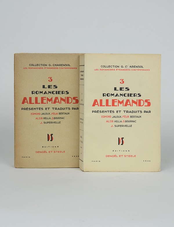 KAFKA Franz Les Romanciers Allemands Denoël et Steele 1932 Édition originale alfa grand papier et envoi autographe signé