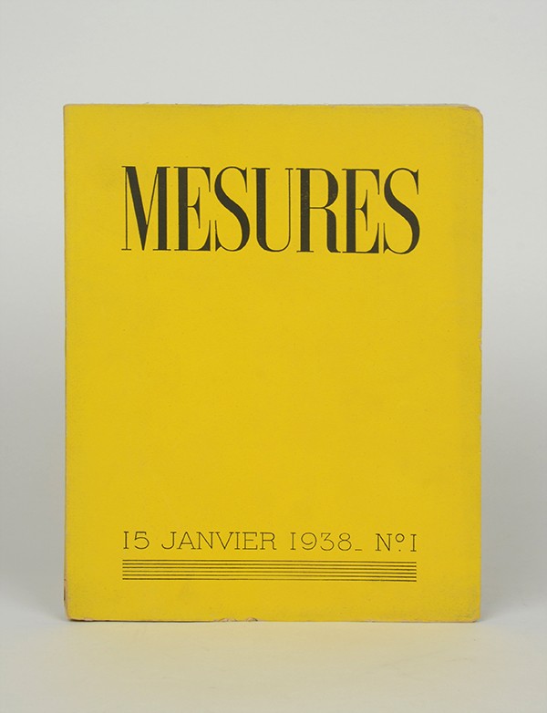 KAFKA Franz Notes et méditations Mesures 1938 édition pré-originale française Hollande van Gelder seul grand papier