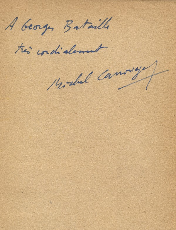 CARROUGES Michel Kafka Librairie Éditions Labergerie 1948 édition originale envoi autographe signé à Georges Bataille