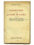 ROBERT Marthe Introduction à la lecture de Kafka Sagittaire 1946 édition originale exemplaire de Jean Carrive
