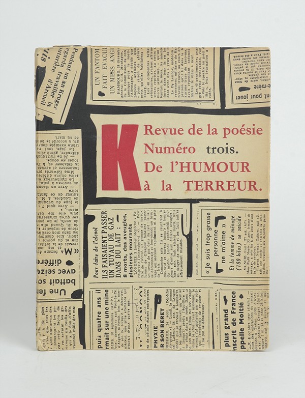 KAFKA Franz Les Passants K Revue de la poésie 1949 De l’humour à la terreur Hommage à Kurt Schwitters papier Crèvecœur du Marais