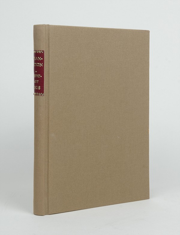 KAFKA Franz The Sentence in Transition 1928 édition pré-originale anglaise de Das Urteil traduction et adaptation Eugène Jolas