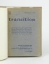 KAFKA Franz The Sentence in Transition 1928 édition pré-originale anglaise de Das Urteil traduction et adaptation Eugène Jolas