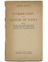 ROBERT Marthe Introduction à la lecture de Kafka Sagittaire 1946 édition originale exemplaire d'Alexandre Vialatte manuscrit joi