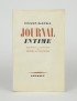 KAFKA Franz Journal intime Grasset 1945 édition originale française vélin pur fil