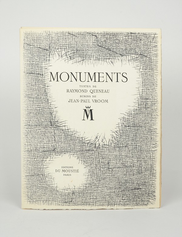 VROOM Jean-Paul QUENEAU Raymond Monuments Éditions du Moustié 1948 édition originale illustrée de 12 burins originaux