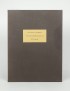 ERHARDT HM KAFKA Franz Die Bäume Les Arbres Manus Presse 1968 Édition illustrée de 8 gravures originales signées