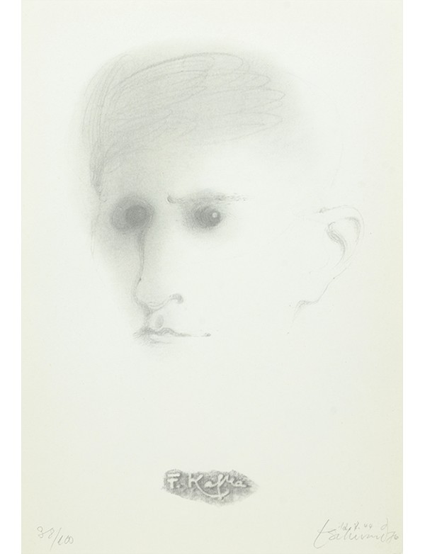 TSCHUMI Otto KAFKA Franz Beschreibung eines Kampfes Könizer Kunstwoche 1976 portrait de Franz Kafka en sérigraphie signé