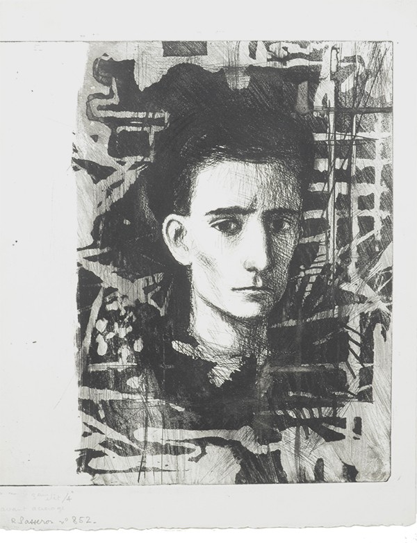 CIRY Michel Kafka 1964 Gravure originale à l’eau-forte représentant Kafka 3ème état sur 4 avant aciérage annotée par Passeron