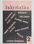 KAFKA Franz Labyrinthe Affiche annonçant la parution du deuxième numéro de la revue Labyrinthe créée et dirigée par Albert Skira