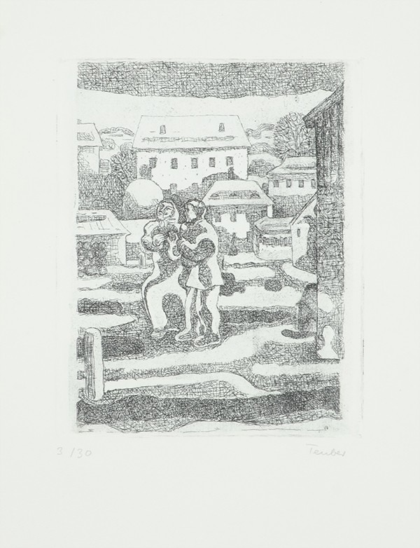 TEUBER Gottfried Ein Landarzt Curt Visel Illustration 63 1969 Portfolio de 6 gravures originales signées