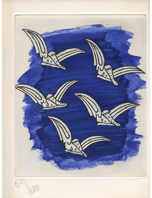 BRAQUE Georges CHAR René La Bibliothèque est en feu Louis Broder 1956 édition originale eau-forte originale en couleurs