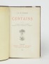HUYSMANS Joris-Karl Certains Tresse & Stock 1889 édition originale française Japon grand papier relié en demi-maroquin