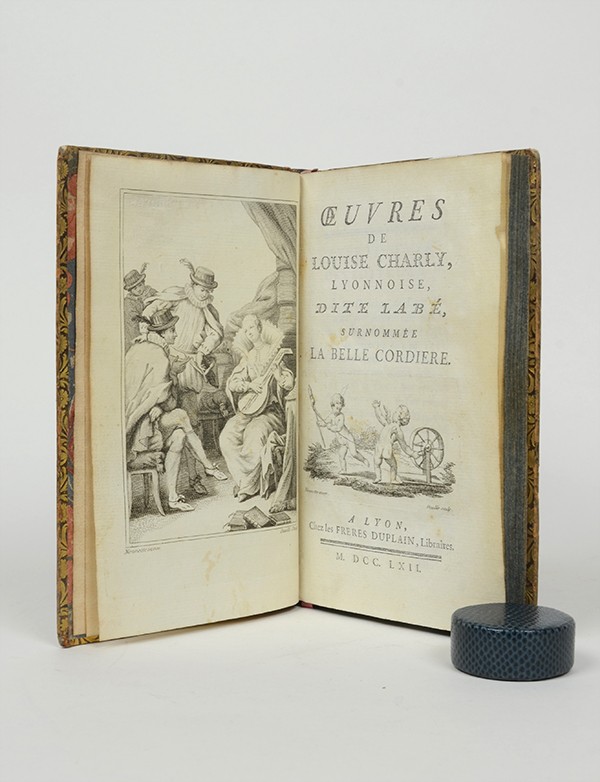 Œuvres de Louise Charly, Lyonnoise dite Labé La Belle Cordelière 1762 troisième édition chez les Frères Duplain reliure de l'épo