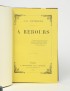 HUYSMANS Joris-Karl À rebours G. Charpentier et Cie 1884 édition originale reliure au dos décoré signée Vladimir Tchékéroul