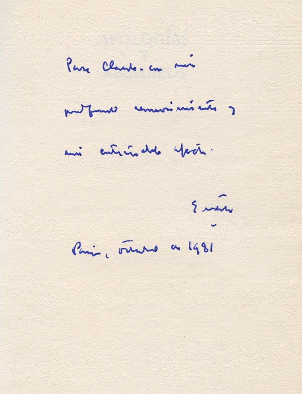 SABATO Ernesto Apologías y Rechazos Seix Barral Biblioteca Breve 1979 édition originale envoi autographe signé à Claude Couffon 