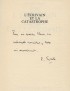SABATO Ernesto L'Écrivain et la catastrophe Seuil 1986 édition originale envoi autographe signé à Claude Couffon