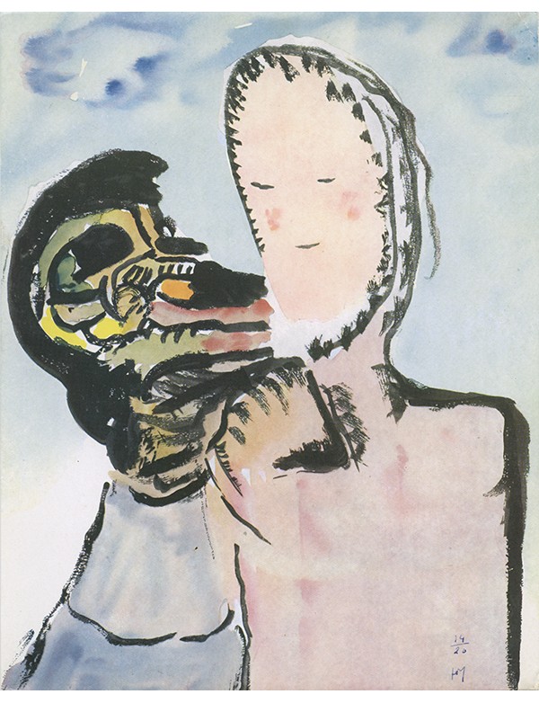 MICHAUX Henri Exorcismes Robert-J. Godet 1943 édition originale vergé de Rives B.F.K. tétrachromie signée suite des illustration