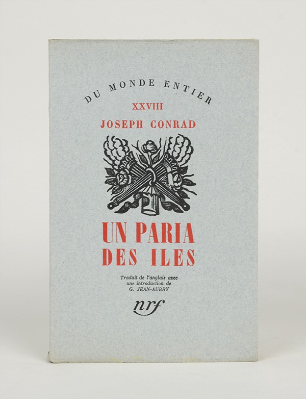 CONRAD Joseph Un Paria des îles Gallimard Du monde entier 1937 édition originale française alfa Lafuma Navarre
