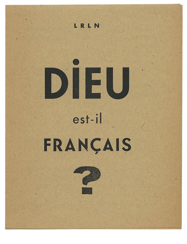 BONNEFOY Yves Dieu est-il français ? La Révolution La Nuit 1946  tract
