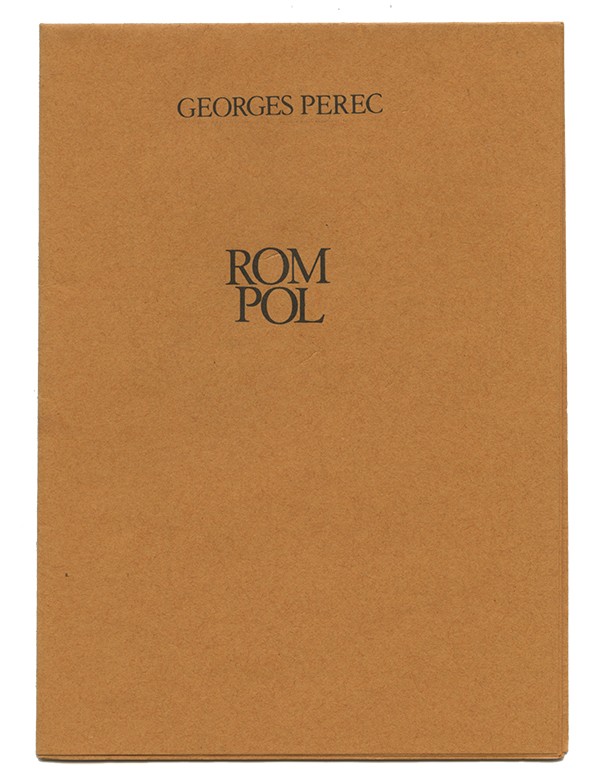 PEREC Georges ROM POL 1979 plaquette de voeux auto-éditée tirage limité à 150 exemplaires
