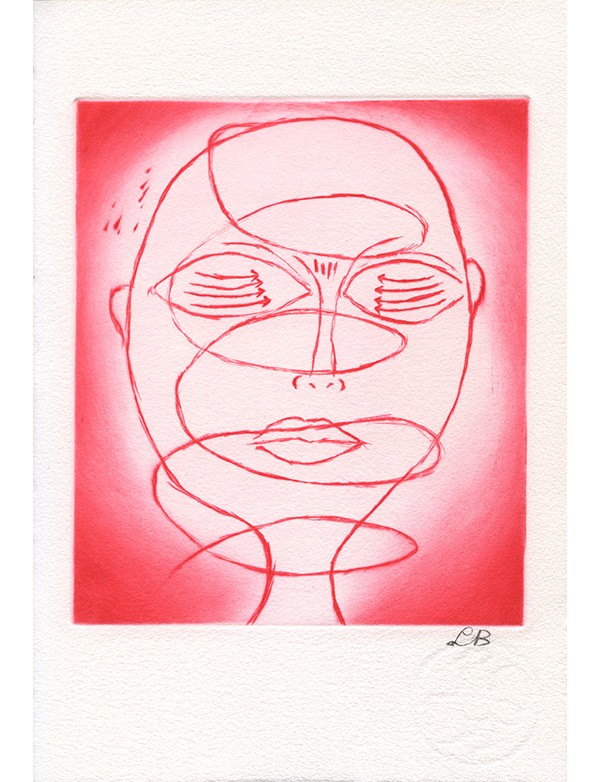 BOURGEOIS Louise Spiraling eyes pointe sèche originale monogrammée annuaire de la décennie 1989 1999 Éditions du Solstice