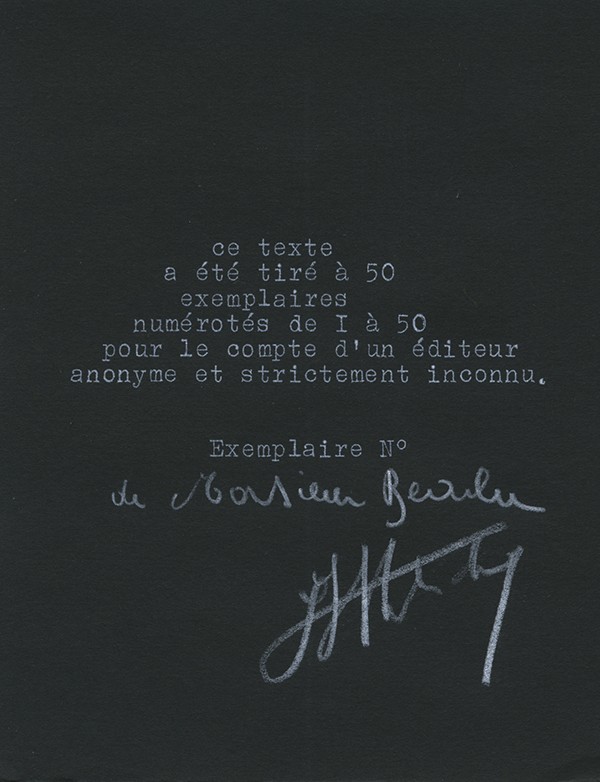 STERNBERG Jacques La Géométrie dans l'impossible 1950 édition originale en blanc sur papier noir envoi autographe signé à Béalu