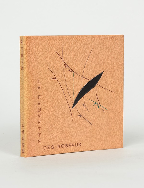 CHAR René La Fauvette des roseaux PAB Pierre-André Benoît 1955 édition originale frontispice signé de Jean Hugo reliure à décor