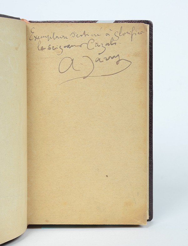 JARRY Alfred Ubu roi Mercure de France 1896 édition originale envoi autographe signé à Frédéric-Auguste Cazals relié par Laporte