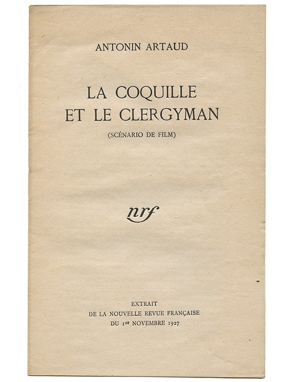 ARTAUD Antonin La Coquille et le Clergyman Nouvelle Revue Française novembre 1927 édition originale rare tiré à part