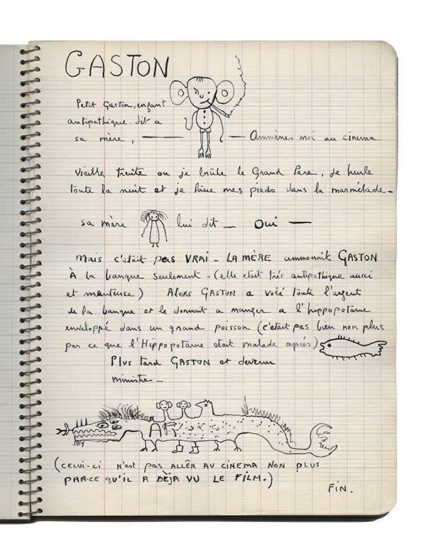 CARRINGTON Leonora Les Petit[e]s contes horribles 1952 manuscrit autographe signé de dix contes fantastiques 4 dessins originaux