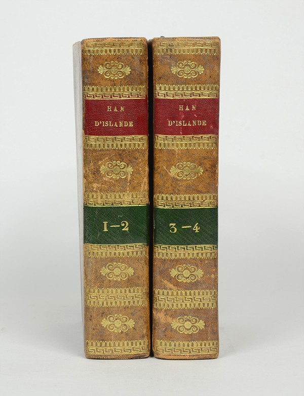 HUGO Victor Han d'Islande Persan 1823 édition originale reliure de l'époque en deux volumes