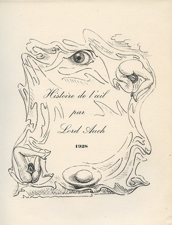 BATAILLE Georges Lord Auch Histoire de l'œil René Bonnel 1928 édition originale vergé d'Arches 8 lithographies d'André Masson