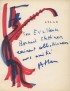 VERDET André Atlan Georges Fall Le Musée de Poche 1956 édition originale dessin original en rouge et bleu de Jean-Michel Atlan