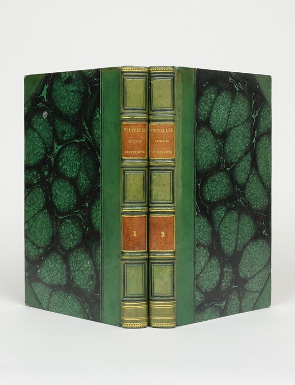 Miguel de CERVANTES Nouvelles J.-J. Dubochet 1838 édition originale traduction Louis Viardot reliure de l'époque en demi-veau