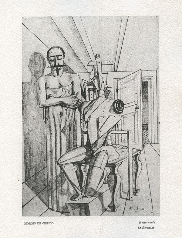 CHIRICO Giorgio de 12 Tavole in fototipia con varî giudizî critici Valori Plastici 1919 édition originale illustrée de reproduct